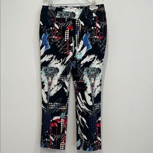 Lisette Paris Street Art Abstract Patterned Pants Slim Stretch Pants women’s